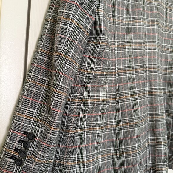 Anthropologie Maeve Lilith Oversized Double Breasted Plaid Blazer 0P - Picture 13 of 14